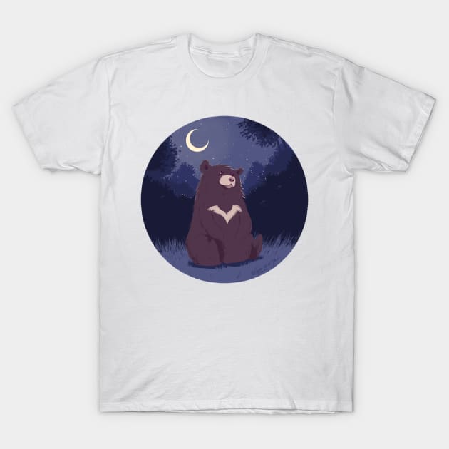 Night - Moon bear T-Shirt by iambirgitte